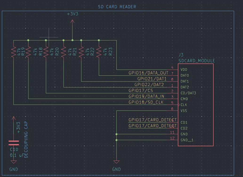 First Manufactured Schematic SD Card Reader